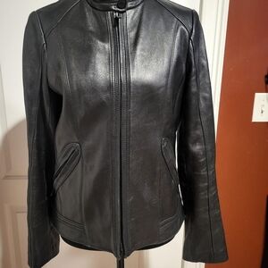 Calvin Klein Women's Black Leather Jacket